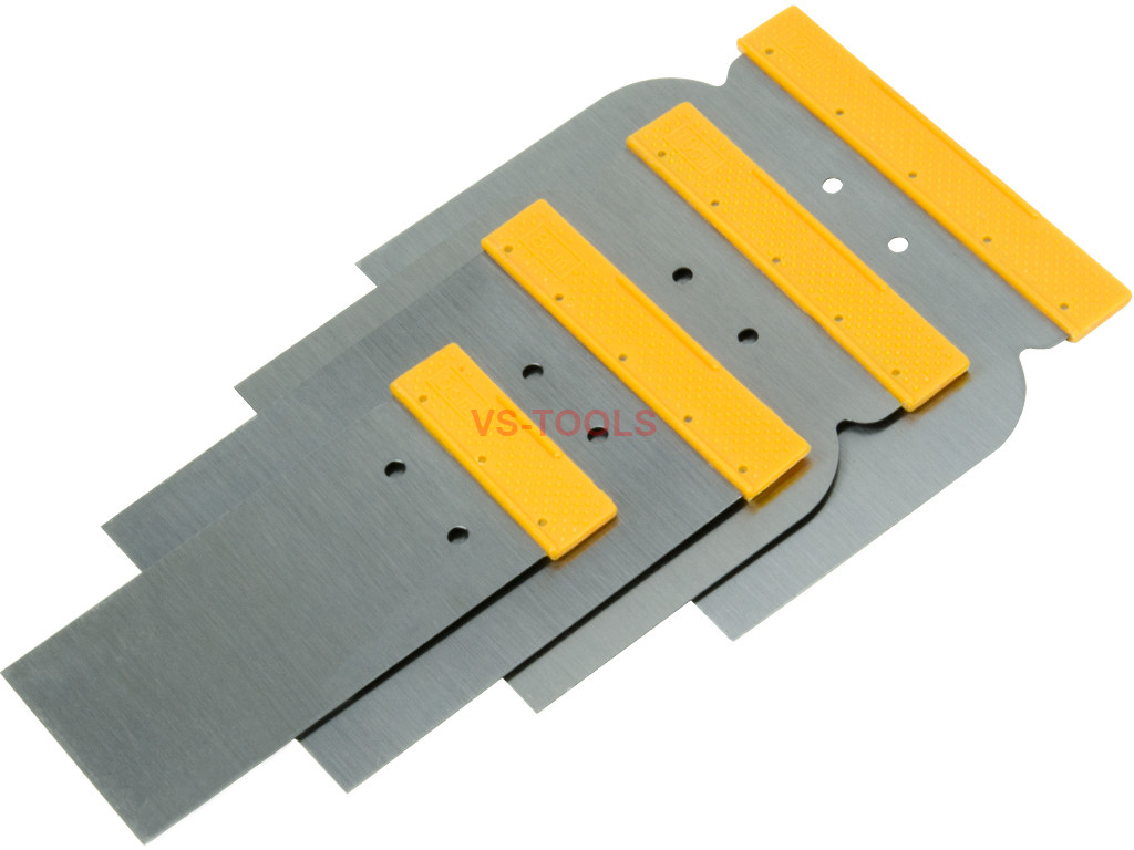 4pcs Scraper Set Steel Blades Putty Drywall Flexible Tapping